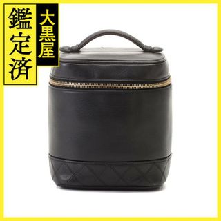 シャネル(CHANEL)のCHANEL　ビコローレ　縦型バニティ　ブラック　ラムスキン【472】HG(ハンドバッグ)