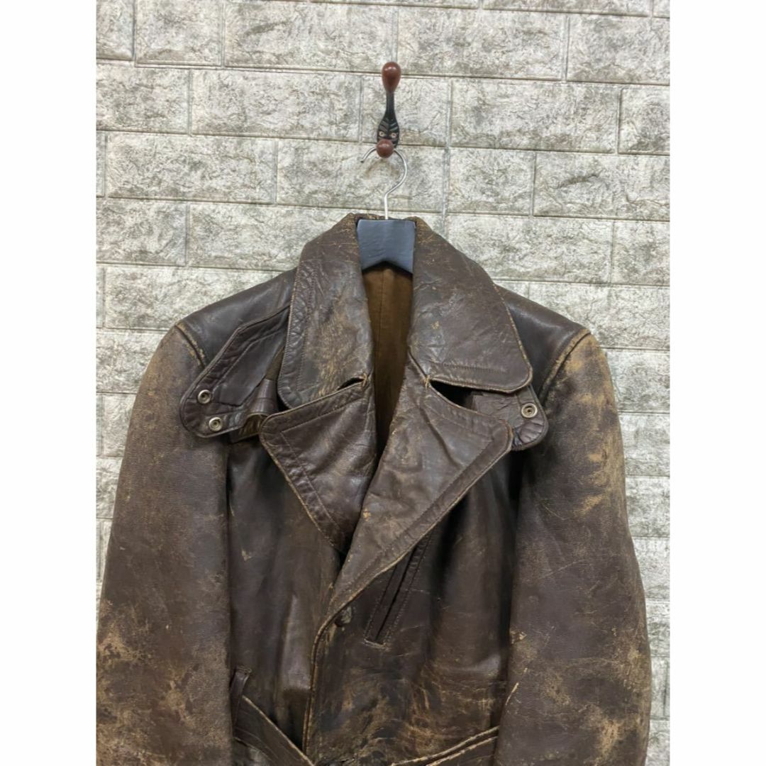 leather jacket vintage ユーロ　ブルゾン　変形デザイン