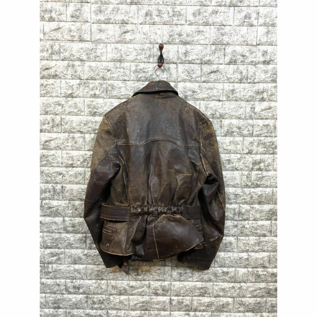 leather jacket vintage ユーロ　ブルゾン　変形デザイン