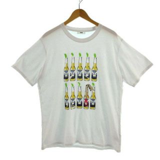 RCWB Ｔシャツ 丸首 半袖 プリント ビール コットン混 ホワイト 白 XL(Tシャツ/カットソー(半袖/袖なし))