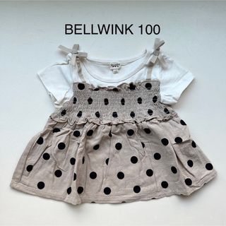 BELLWINK♡ドットシャーリング切替Tシャツ(Tシャツ/カットソー)