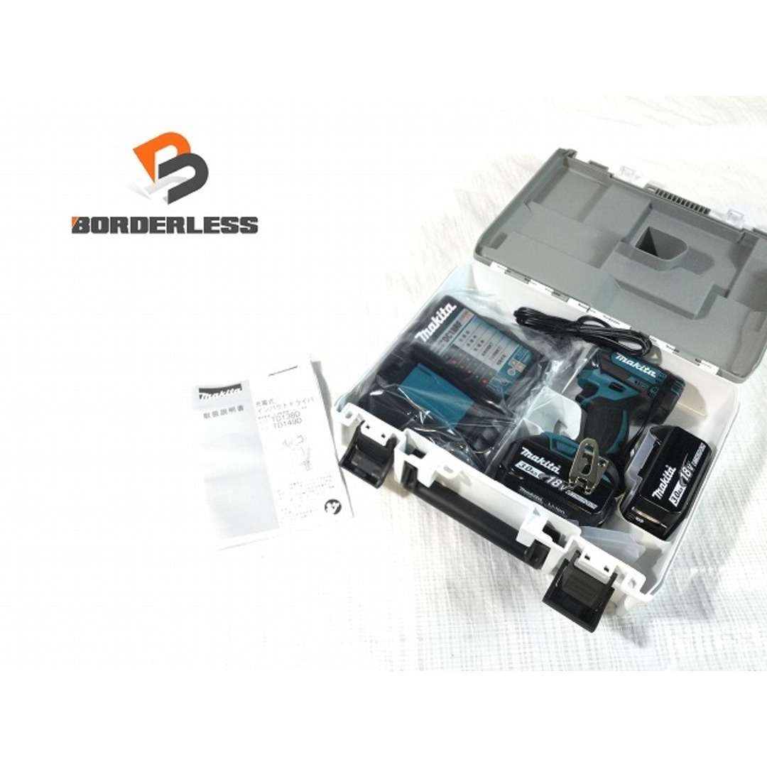 工具☆未使用品☆ makita マキタ 18V 充電式インパクトドライバ TD149DRFX バッテリー2個(18V 3.0Ah) 充電器 ケース付き 72996