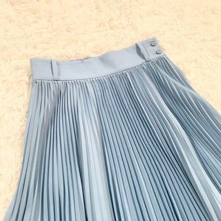 HYKE - 美品✨ハイク プリーツ ロングスカート フレア ブルー