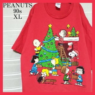 ビンテージピーナッツ(Vintage PEANUTS)の90sPEANUTS ヴィンテージピーナッツスヌーピーTシャツtシャツXLアニメ(Tシャツ/カットソー(半袖/袖なし))