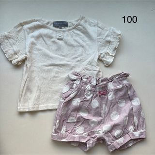 シマムラ(しまむら)のしまむら♡シーズンリーズンTシャツ＆ドットブルマ2点セット(Tシャツ/カットソー)