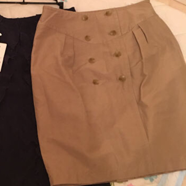 Rope' Picnic(ロペピクニック)の茶色のスカート レディースのスカート(ひざ丈スカート)の商品写真