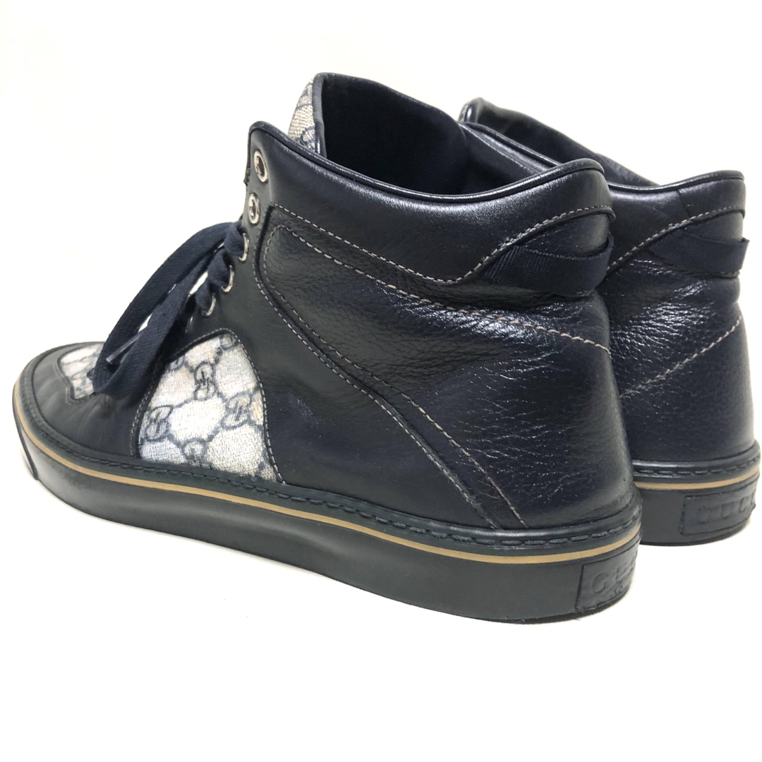 GUCCI グッチ GGスプリーム PVC/レザー ハイカット スニーカー