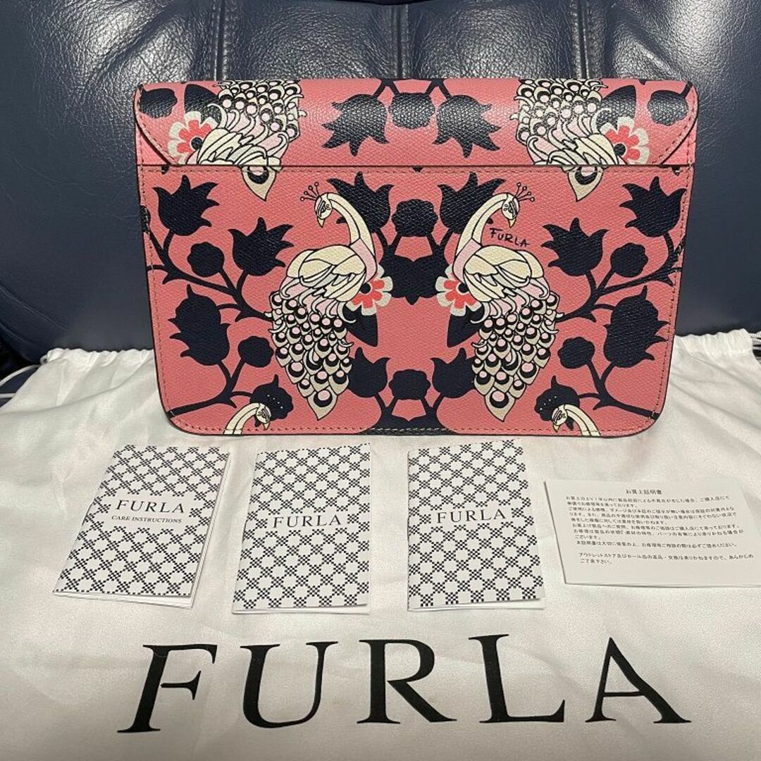 新品未使用値下交渉FURLA フルラ メトロポリス フラミンゴ バッグ ショルダー付き