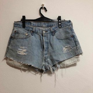 リーバイス(Levi's)のリーバイス　W34 L32 ダメージジーンズ　ショートパンツ　短パン　(ショートパンツ)