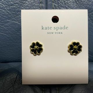 ケイトスペードニューヨーク(kate spade new york)の【新品未使用】kate spade NEW YORK ケイトスペード ピアス 黒(ピアス)