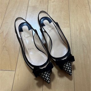 クリスチャンルブタン(Christian Louboutin)のChristian Louboutin クリアリボンパンプス35cm(ハイヒール/パンプス)