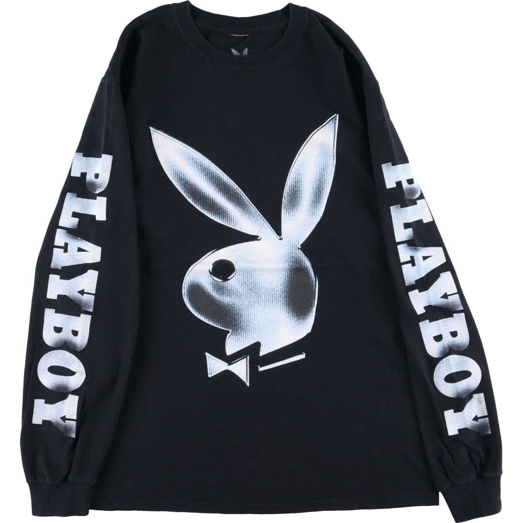 プレイボーイ PLAYBOY 袖プリント ロゴプリント ロングTシャツ ロンT メンズS /eaa343496