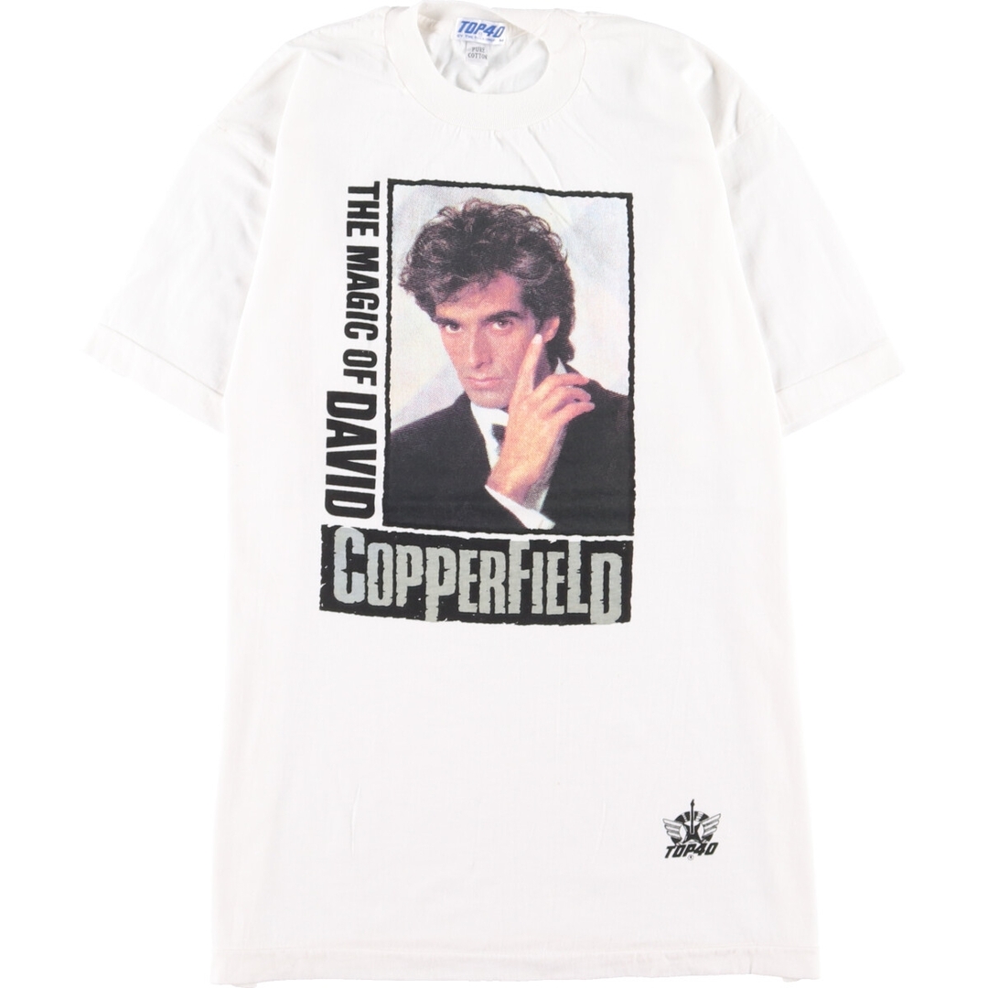 90年代 TOP40 DAVID COPPERFIELD デイヴィッドコパフィールド フォトTシャツ メンズM ヴィンテージ /eaa342157