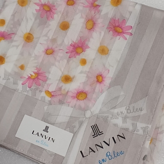 ランバンオンブルー(LANVIN en Bleu)の値下げ📌ランバンen Bleu☆大判ハンカチーフ58×58(ハンカチ)