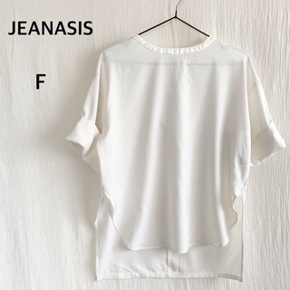 ジーナシス(JEANASIS)のJEANASIS ジーナシス　ホワイト　半袖　シャツ　トップス　フリーサイズ(Tシャツ(半袖/袖なし))