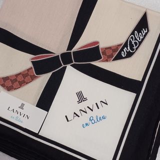 ランバンオンブルー(LANVIN en Bleu)の値下げ📌ランバンen Bleu☆大判ハンカチーフ58×58🎀(ハンカチ)