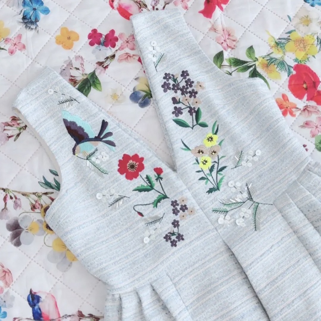 チェスティ バード刺繍ジャンパースカート ピンク | hartwellspremium.com