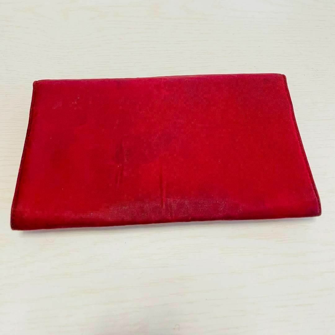 PRADA プラダ ジップ 長財布 赤 ナイロン レディース ブランド 財布