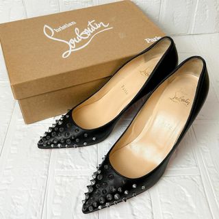 クリスチャンルブタン(Christian Louboutin)の【良品】クリスチャンルブタン　スパイキーシェル85　スタッズ付パンプス　元箱付(ハイヒール/パンプス)