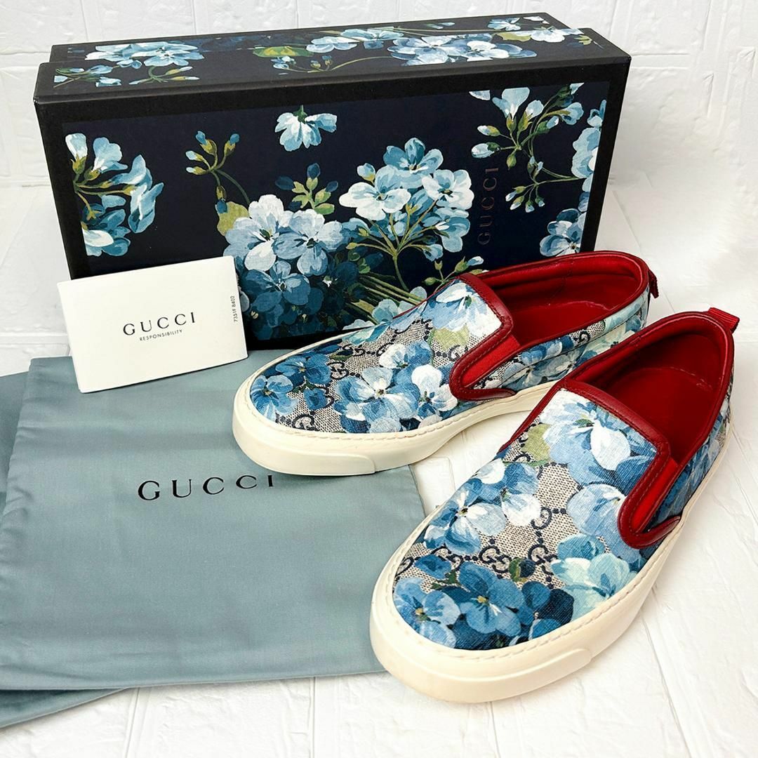【美品】GUCCI グッチ GG柄 ブルームス スリッポン 花柄 元箱・保存袋付 | フリマアプリ ラクマ