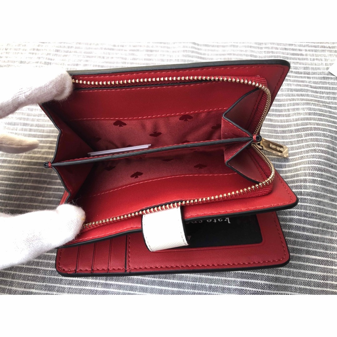 kate spade new york - 新品 ケイトスペード てんとう虫 折財布 白の