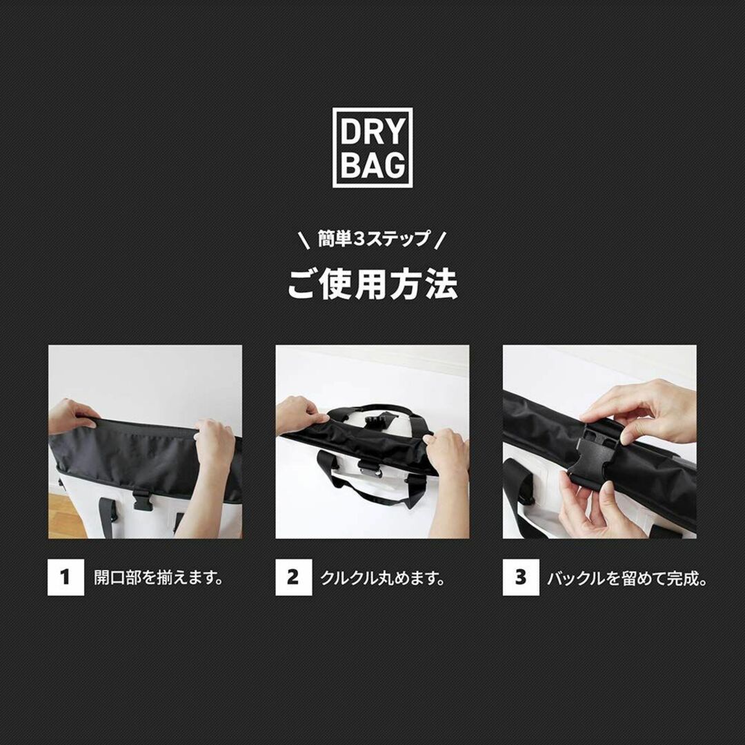 【色: ホワイト】オウルテック ドライバッグ 防水バッグ トートバッグ 3WAY 6