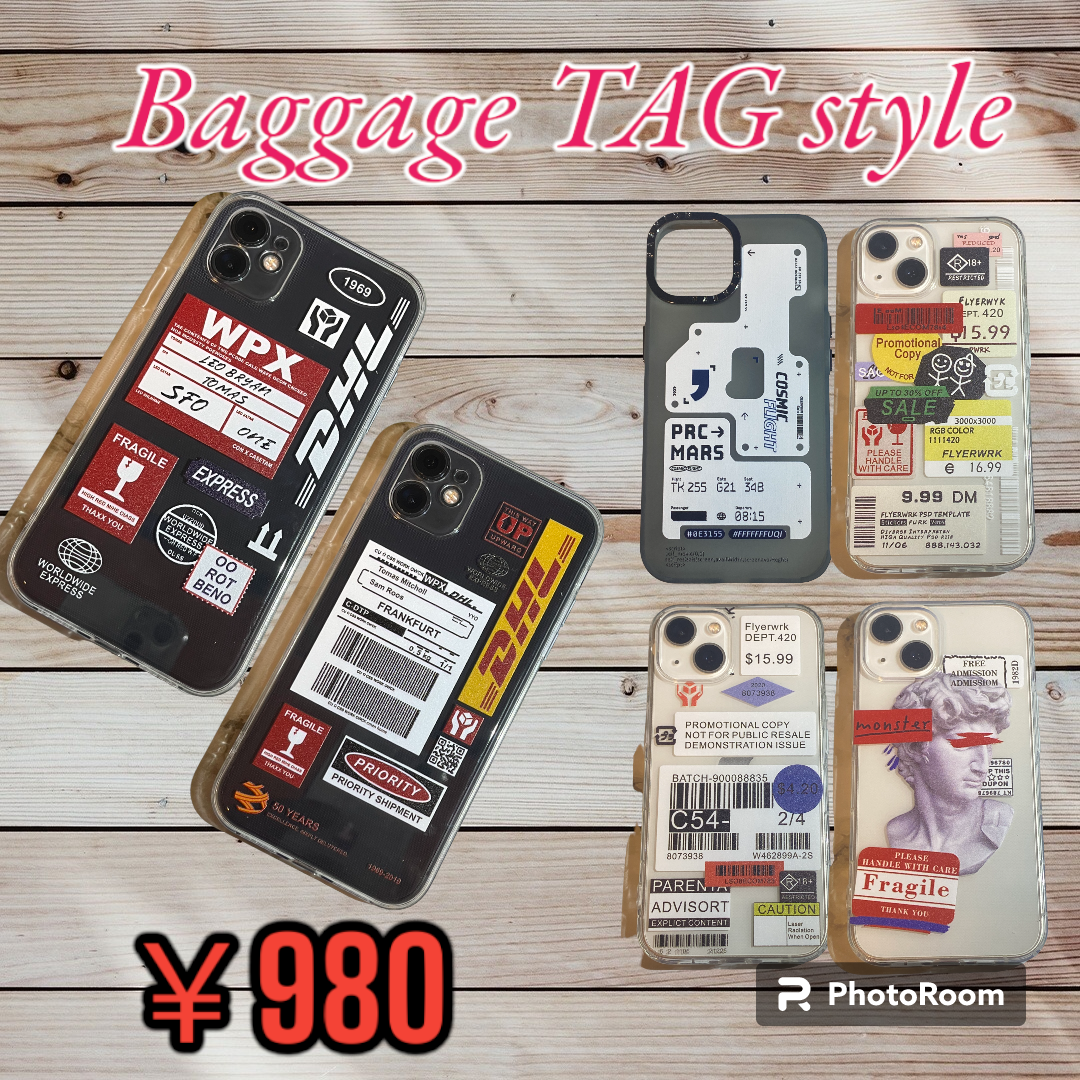 【商品案内】iPhoneケース（Baggage TAG Style） エンタメ/ホビーのテーブルゲーム/ホビー(航空機)の商品写真