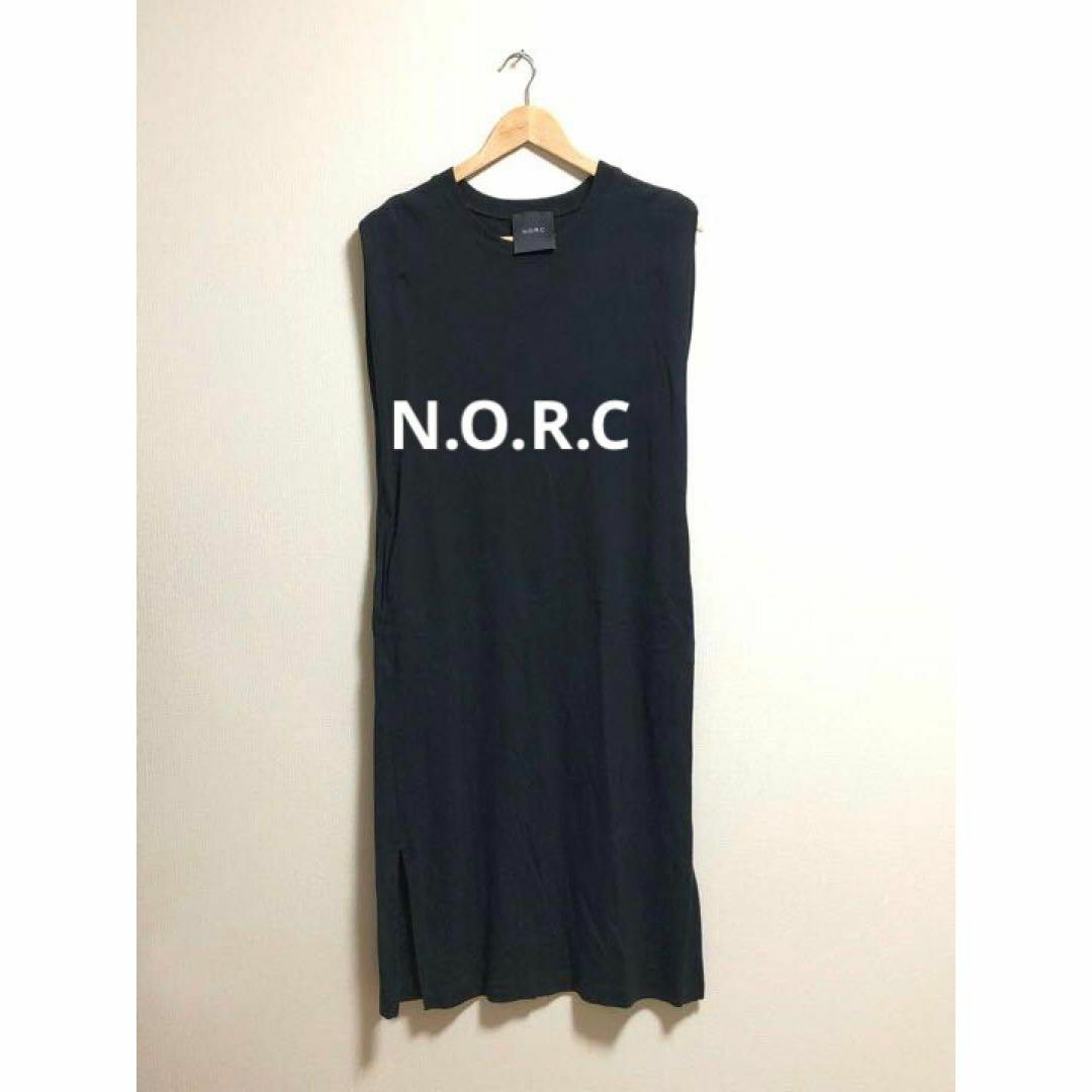 N.O.R.C（ノーク）美品　ノースリーブ　ワンピース　綿100% 日本製　黒