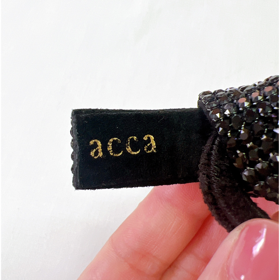 acca(アッカ)の【大幅値下げ❗️送無❗️】acca アッカ　ドレスポニー　変えゴム付き　超美品 レディースのヘアアクセサリー(ヘアゴム/シュシュ)の商品写真