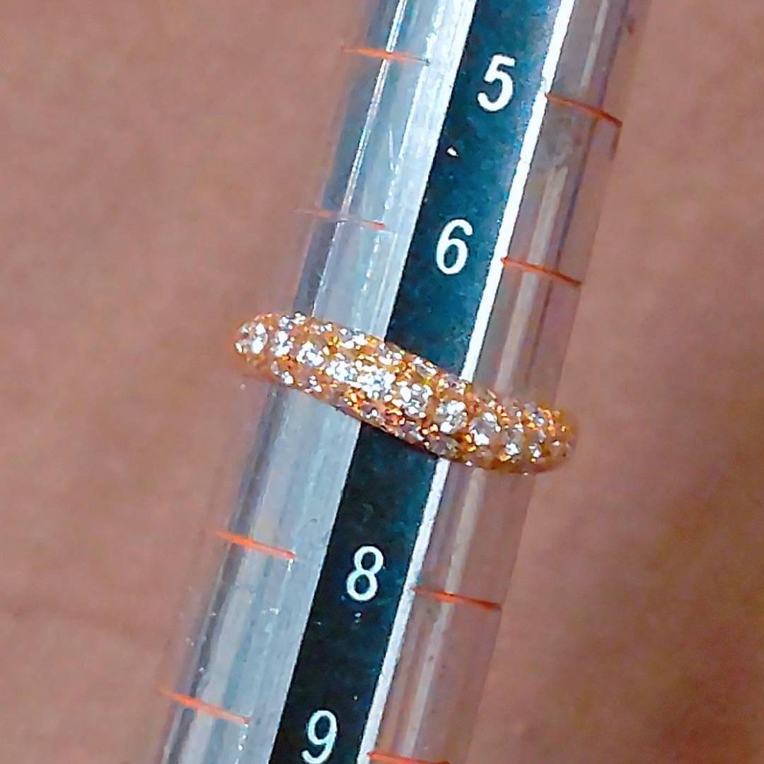 MIKIMOTO(ミキモト)の週間セール❤️ミキモト／18金パヴェリング／ダイヤモンド0.34ct／7号 レディースのアクセサリー(リング(指輪))の商品写真