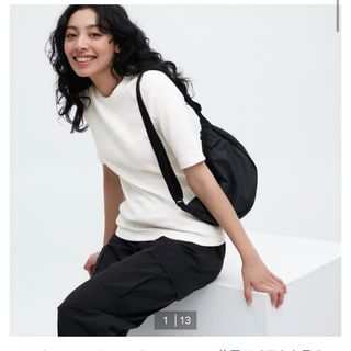 ユニクロ(UNIQLO)のユニクロ　リブクルーネックTシャツ(Tシャツ(半袖/袖なし))