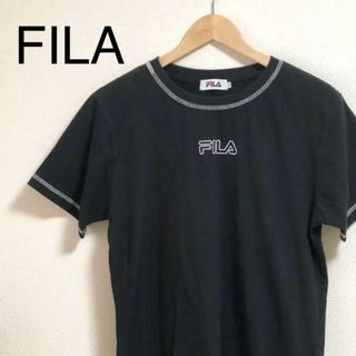 フィラ(FILA)のFILA  フィラ　Tシャツ　メンズ　ユニセックス　半袖　刺繍　黒(Tシャツ/カットソー(半袖/袖なし))