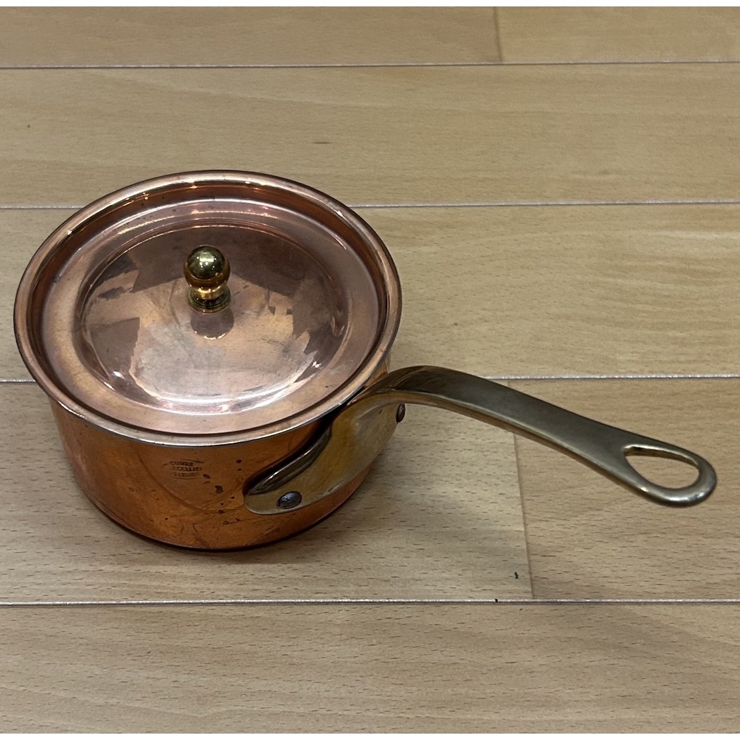 銅製 片手鍋 2個セット コッパー ソースパン フランス アンティーク
