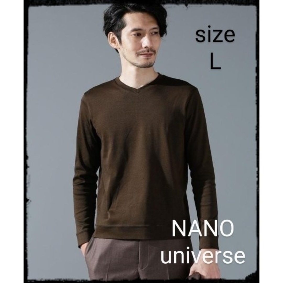 nano・universe FORMAL JERSEY Ⅴネックカットソー 長袖の通販 by なべちゃん's shop｜ナノユニバースならラクマ
