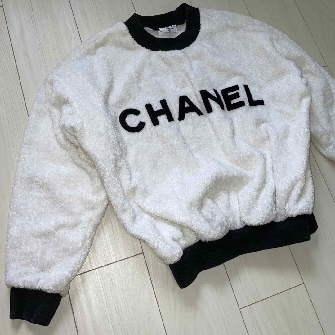 CHANEL(シャネル)のシャネル　パイル地　トレーナー　ヴィンテージ レディースのトップス(トレーナー/スウェット)の商品写真