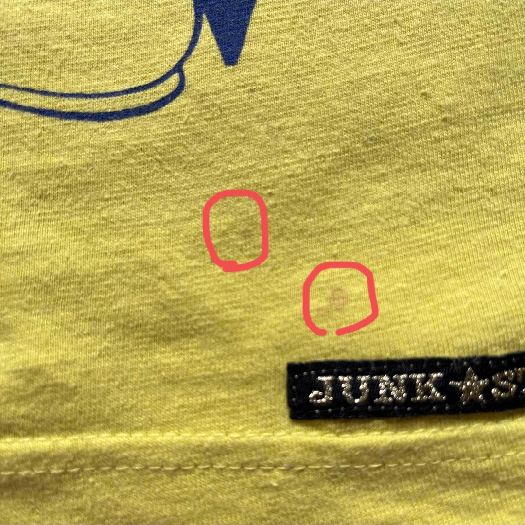 JUNK STORE(ジャンクストアー)のジャンクストア ミッキーTシャツ黄90 キッズ/ベビー/マタニティのキッズ服男の子用(90cm~)(Tシャツ/カットソー)の商品写真