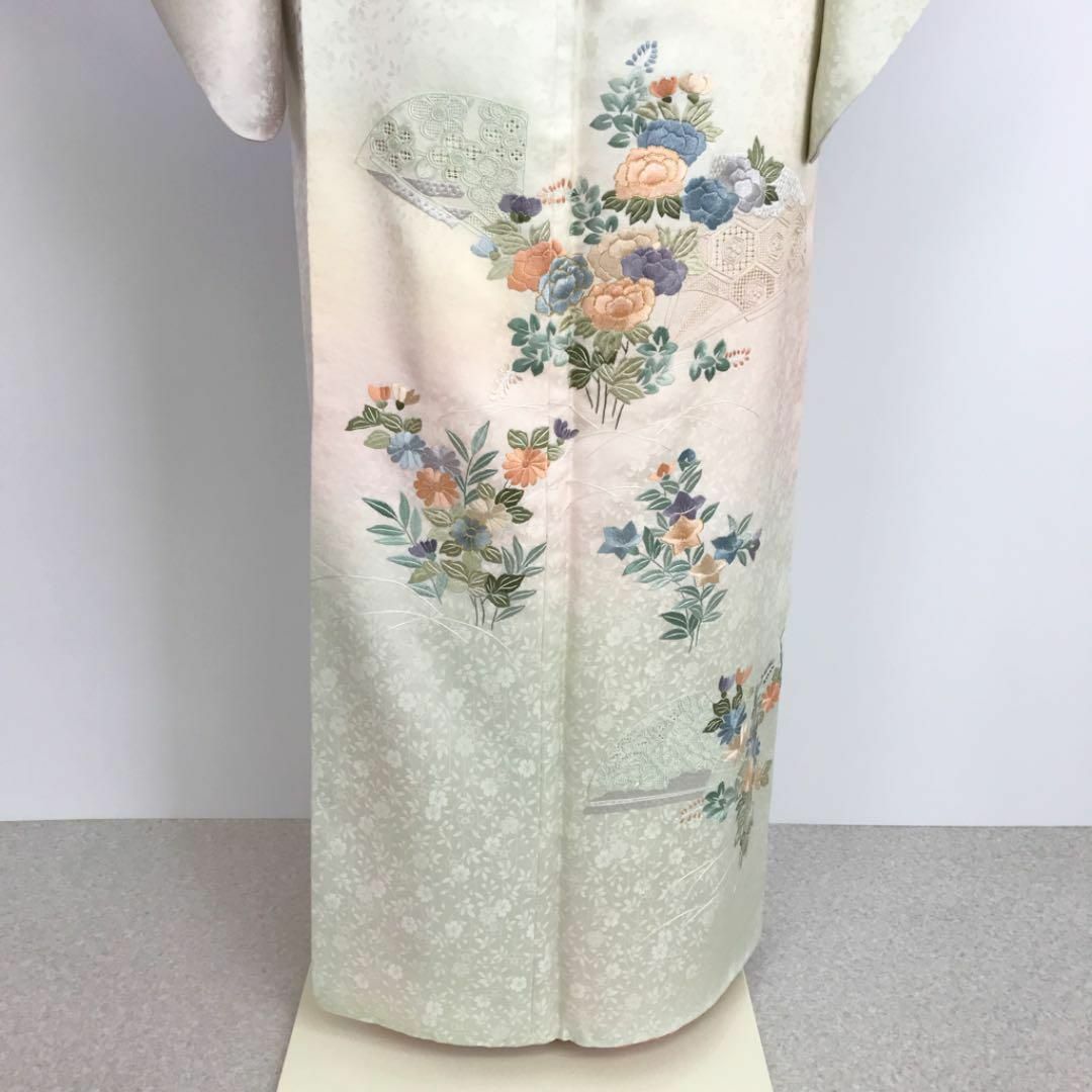 K-1960 付下げ 相良汕頭刺繍 金駒刺繍 パステルカラー グラデーション