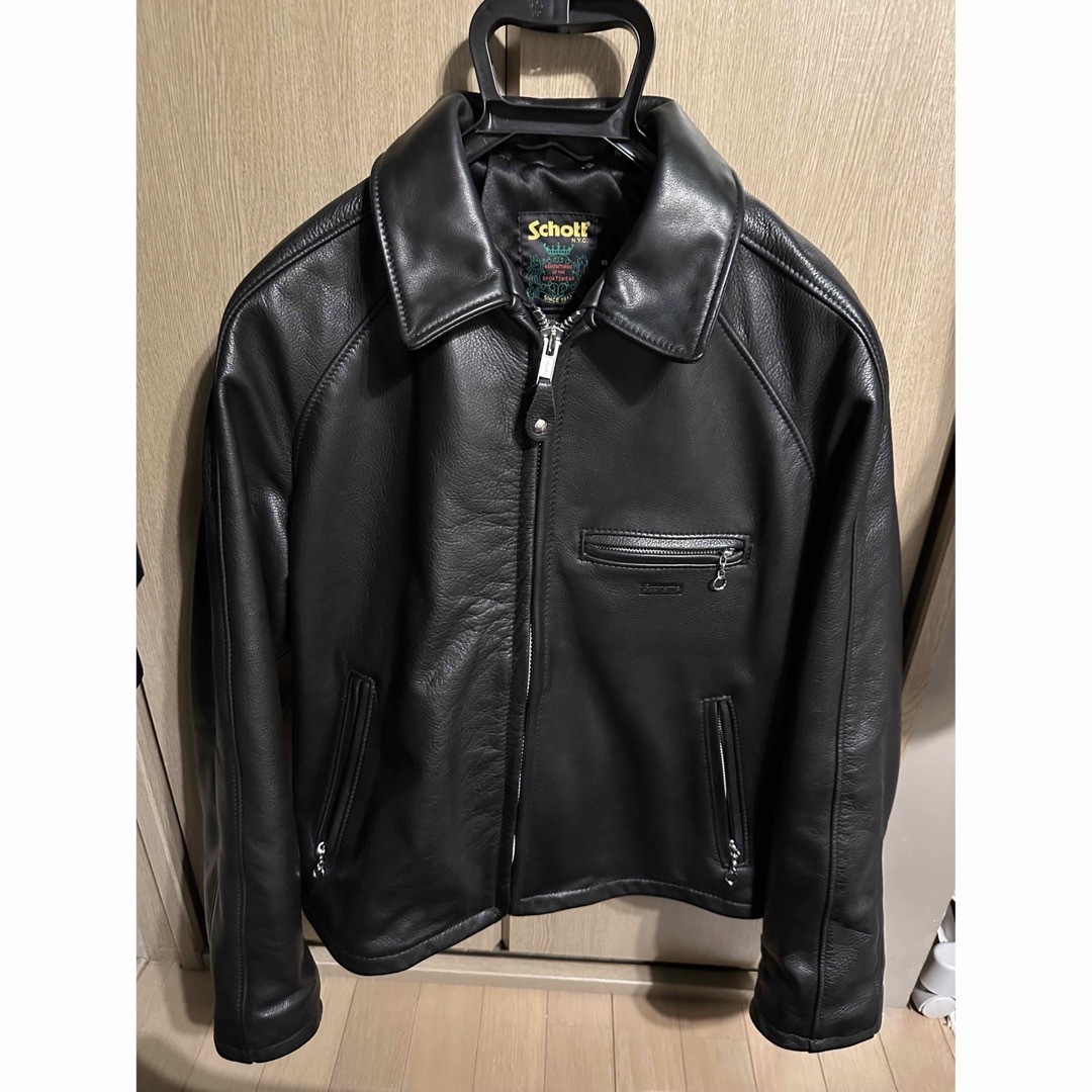 supreme schott leather racer jacket Sサイズ | フリマアプリ ラクマ