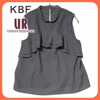 アーバンリサーチ(URBAN RESEARCH)の【5】超美品KBF アーバンリサーチ フリルブラウス ノースリーブ 古着(シャツ/ブラウス(半袖/袖なし))