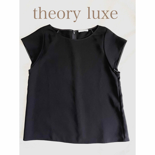 セオリーリュクス(Theory luxe)の試着のみ☆theory luxe ブラウス　カットソー　ブラック　38(カットソー(半袖/袖なし))