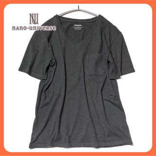 ナノユニバース(nano・universe)の【6】超美品!! ナノユニバース 半袖 Tシャツ 夏 古着 グレー(Tシャツ/カットソー(半袖/袖なし))