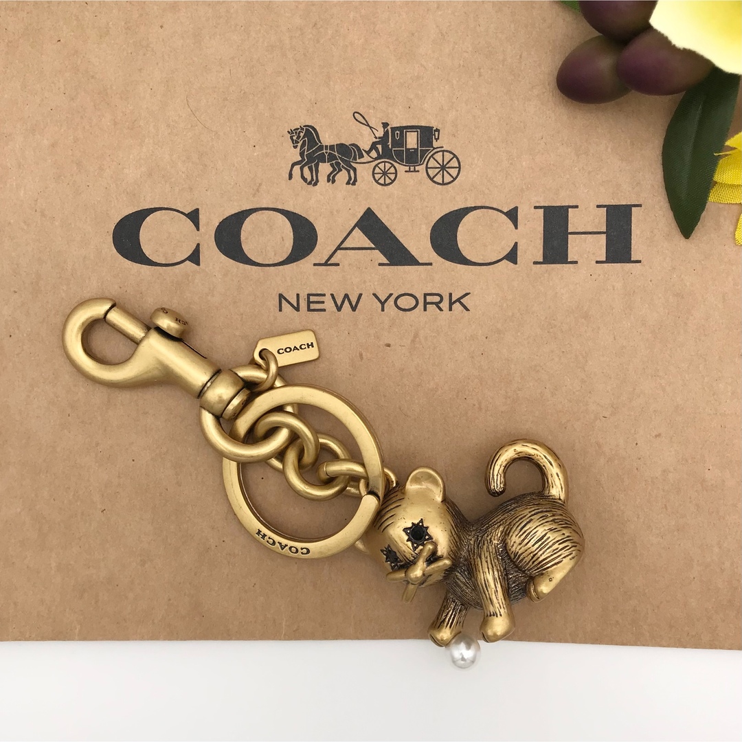 COACH クリーチャーキトゥン バッグチャーム メタル キャット 子猫 新品