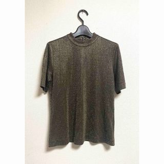 美品 90s イブサンローラン 半袖 カットソー YSL ラインストーン 緑系