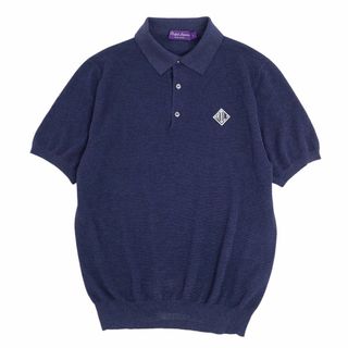 ラルフローレン(Ralph Lauren)のラルフローレン パープルレーベル RALPH LAUREN PURPLE LABEL シャツ ポロシャツ 半袖 ショートスリーブ シルク コットン トップス メンズ L パープル(ポロシャツ)