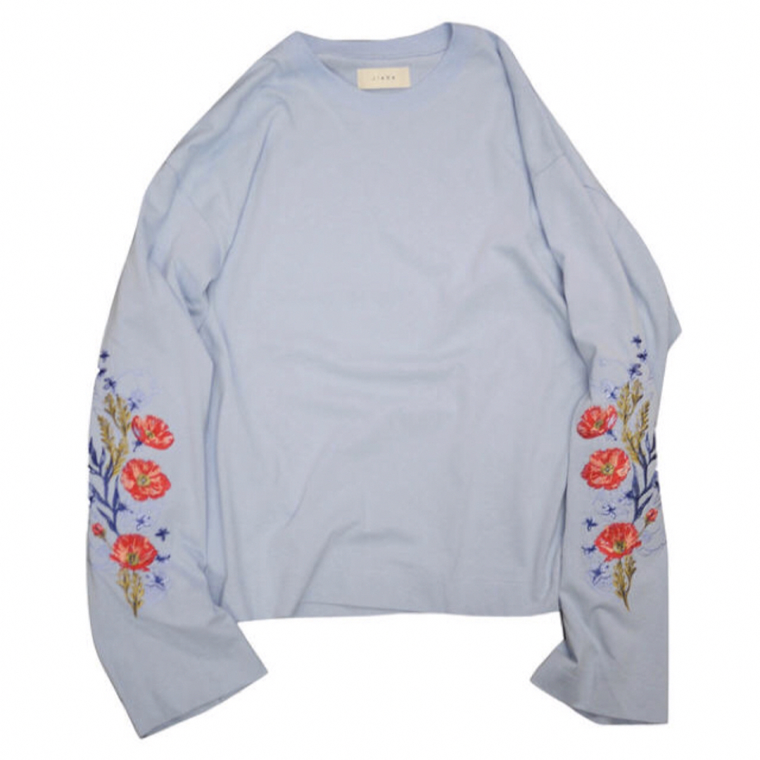 Jieda(ジエダ)のJieDa FLOWER EMBROIDERY L/S SAX 2 メンズのトップス(Tシャツ/カットソー(七分/長袖))の商品写真