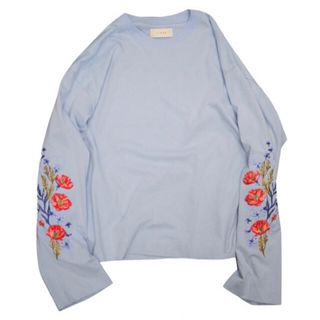 ジエダ(Jieda)のJieDa FLOWER EMBROIDERY L/S SAX 2(Tシャツ/カットソー(七分/長袖))