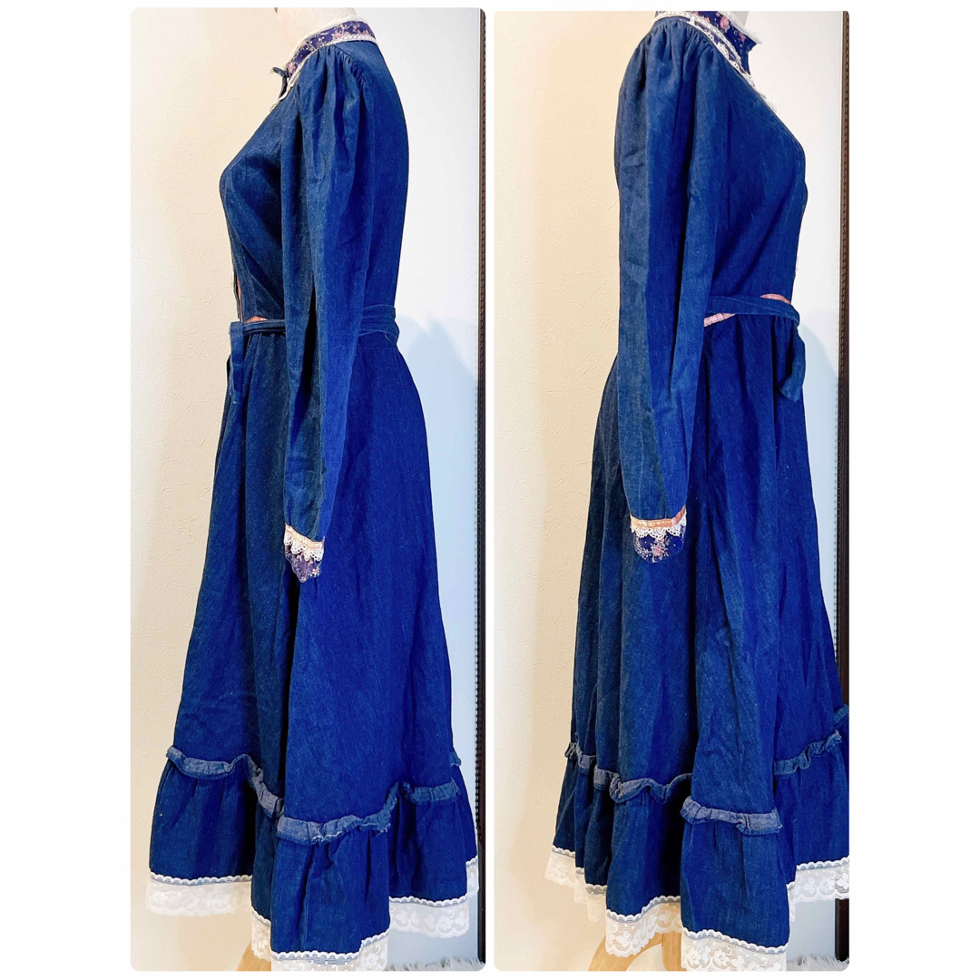 希少】GUNNE SAX 70年代 ヴィンテージ ワンピース レース デニム