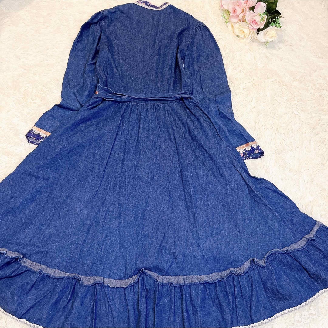 希少】GUNNE SAX 70年代 ヴィンテージ ワンピース レース デニム