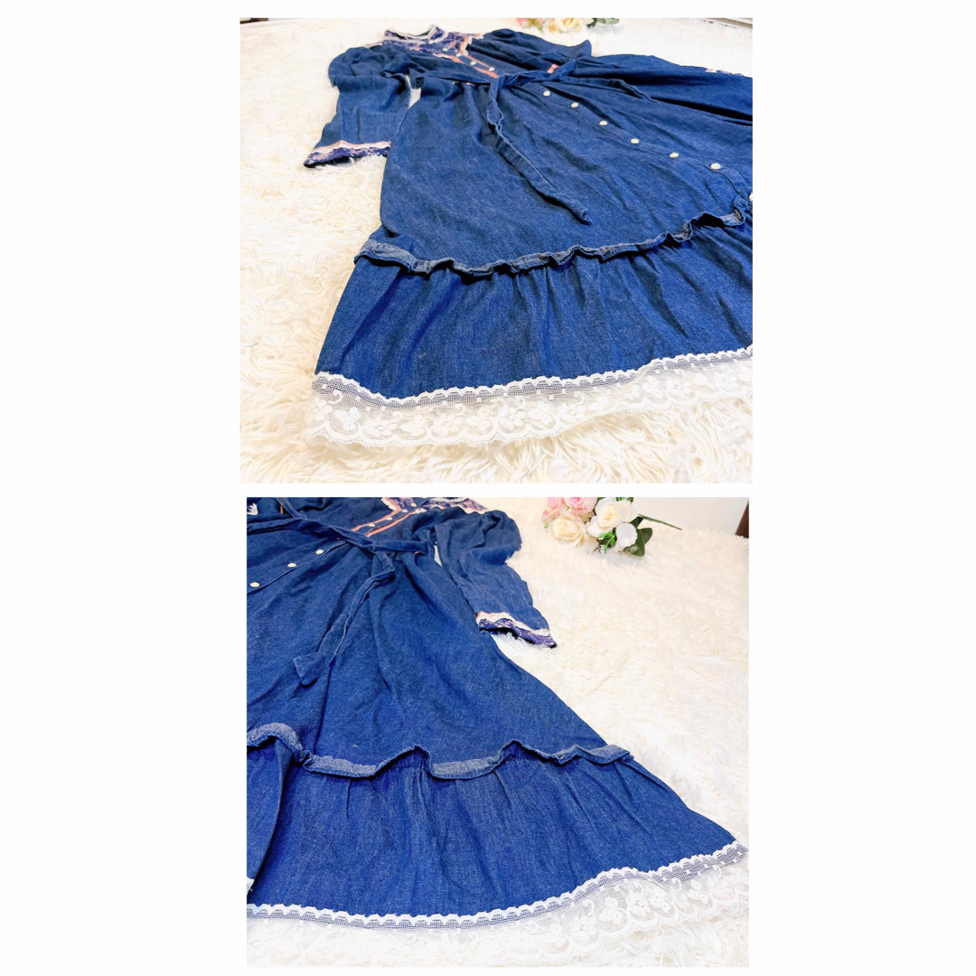 希少】GUNNE SAX 70年代 ヴィンテージ ワンピース レース デニム