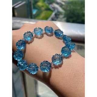 天然】アクアマリン ブレスレット 20g-
